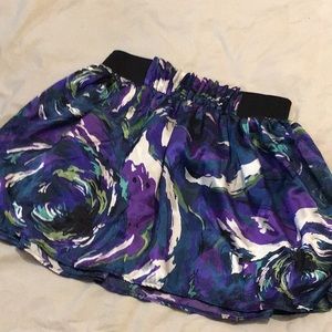 Xhilaration purple green Silky mini skirt